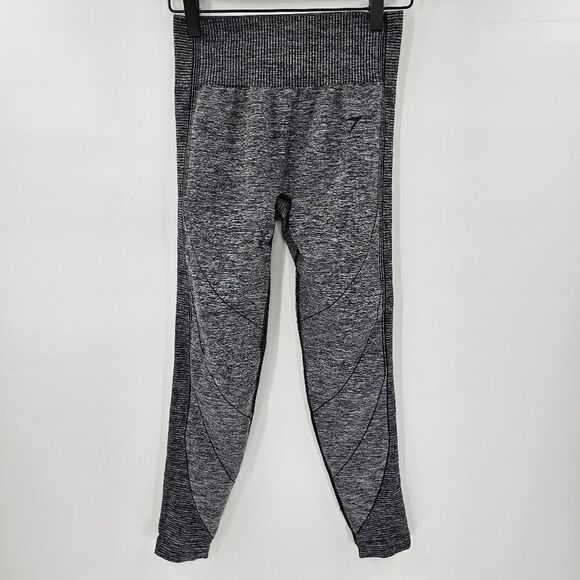 Gymshark hyper amplify heathered black gray leggings medium booty contour - Picture 1 of 4